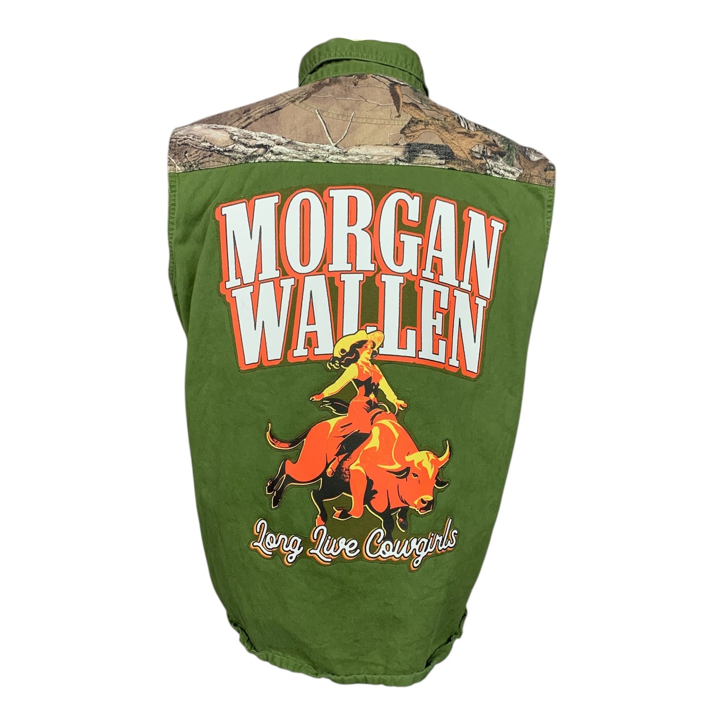 Morgan Wallen Denim Vest Custom Rework Size Large