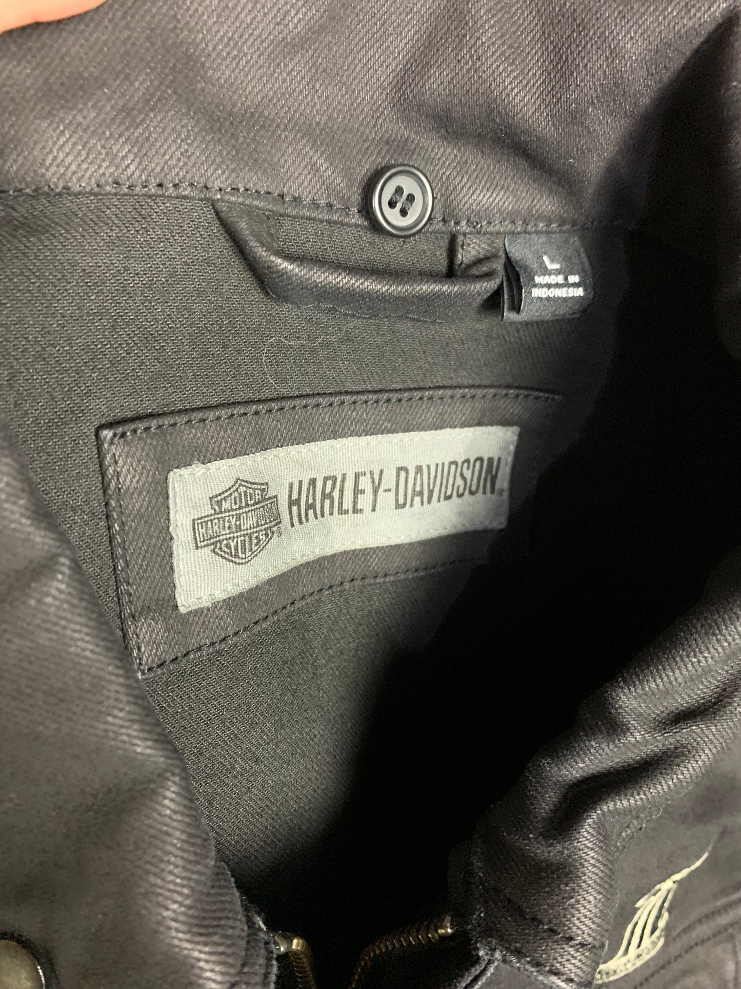 Five Finger Death Punch x Harley Davidson Denim Vest Custom Rework L