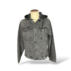 Goosebumps Hooded Reworked Denim Jacket — Medium