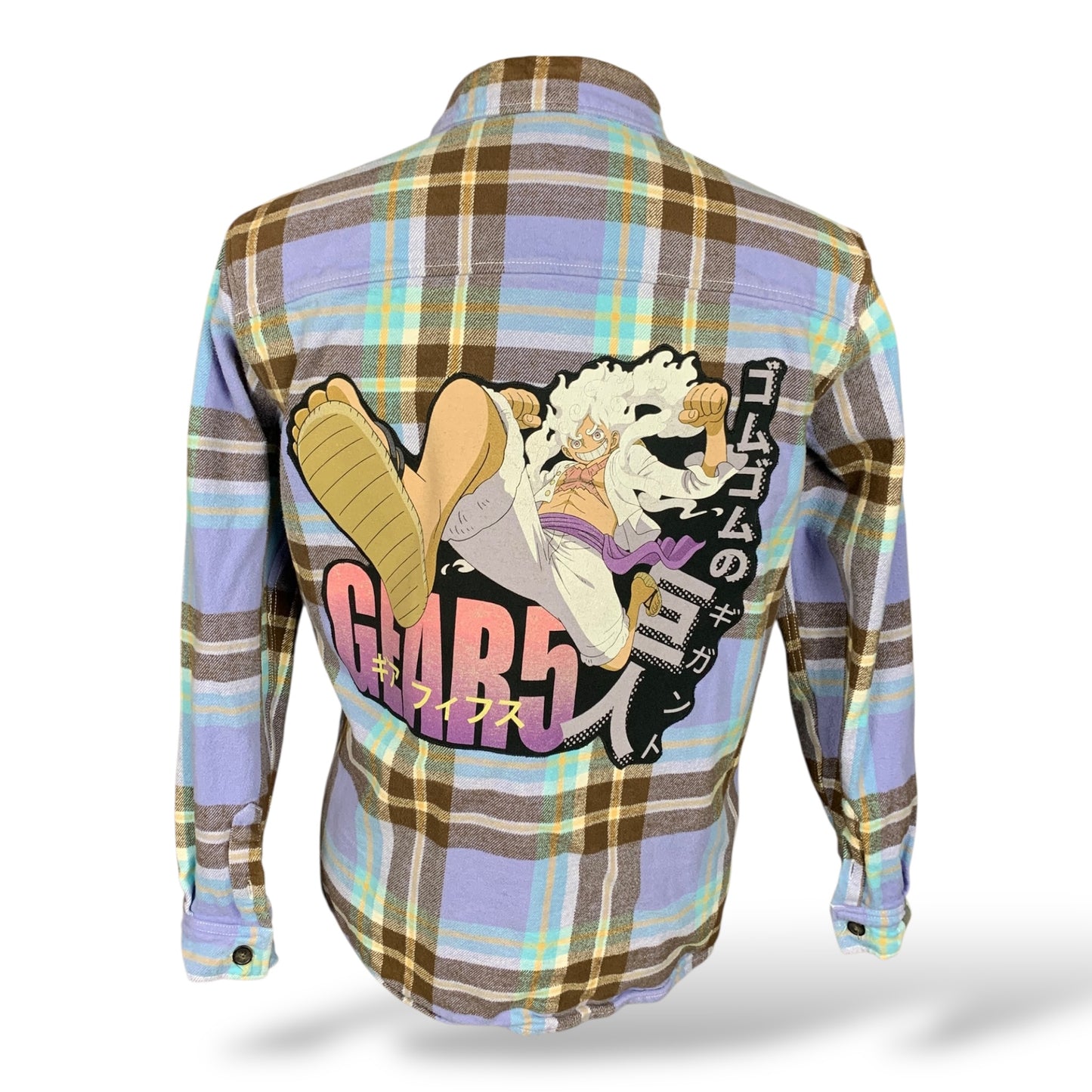 One Piece Flannel Shirt Custom Rework Large