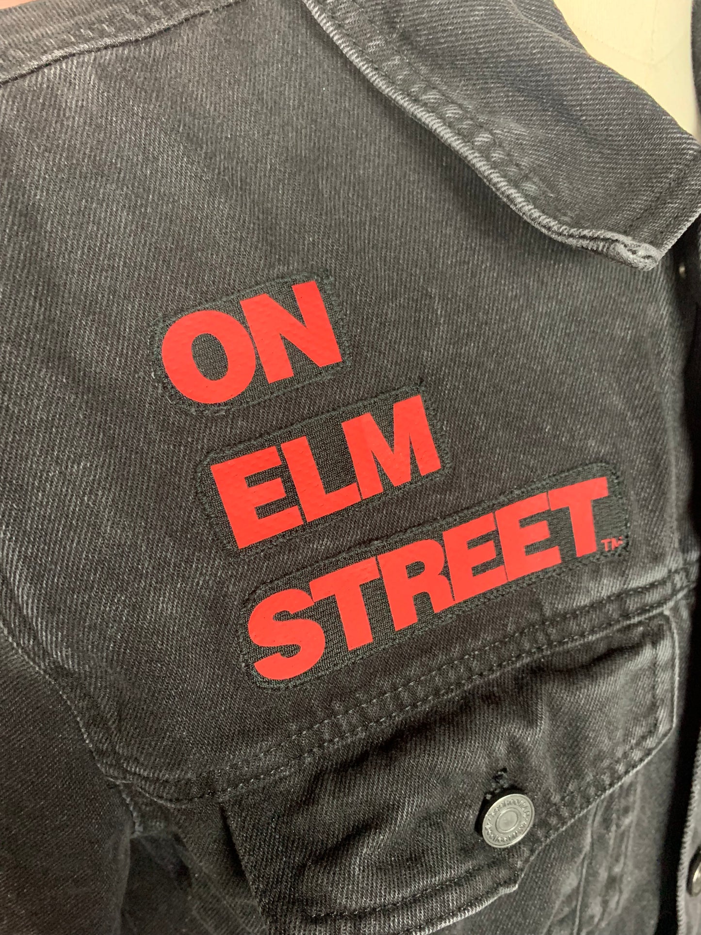 A Nightmare on Elm Street Jean Jacket Custom Rework L