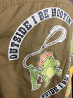 Sad Frog Country Reworked Zip-Up Shirt — XL