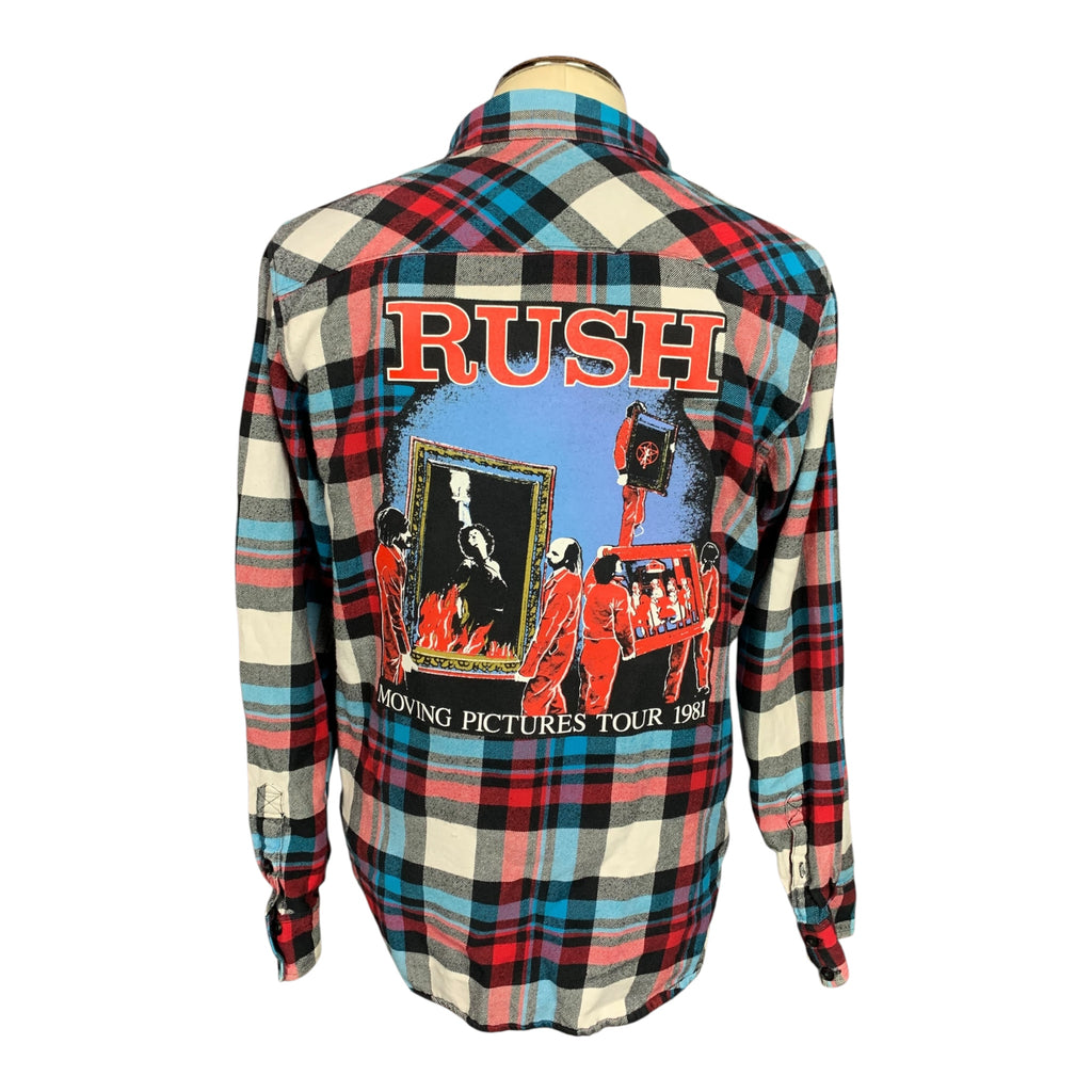 Rush Flannel Shirt Custom Rework Large