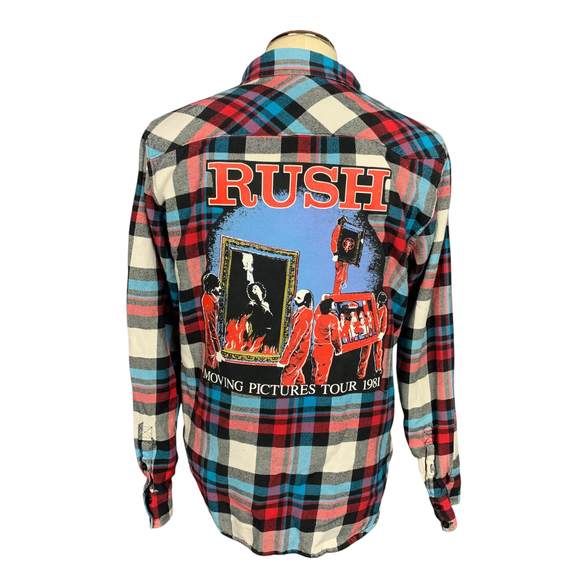 Rush Flannel Shirt Custom Rework Large
