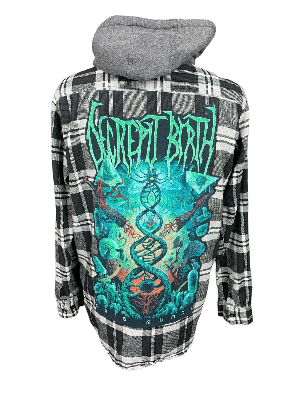 Decrepit Birth Flannel Shirt Custom Rework XL