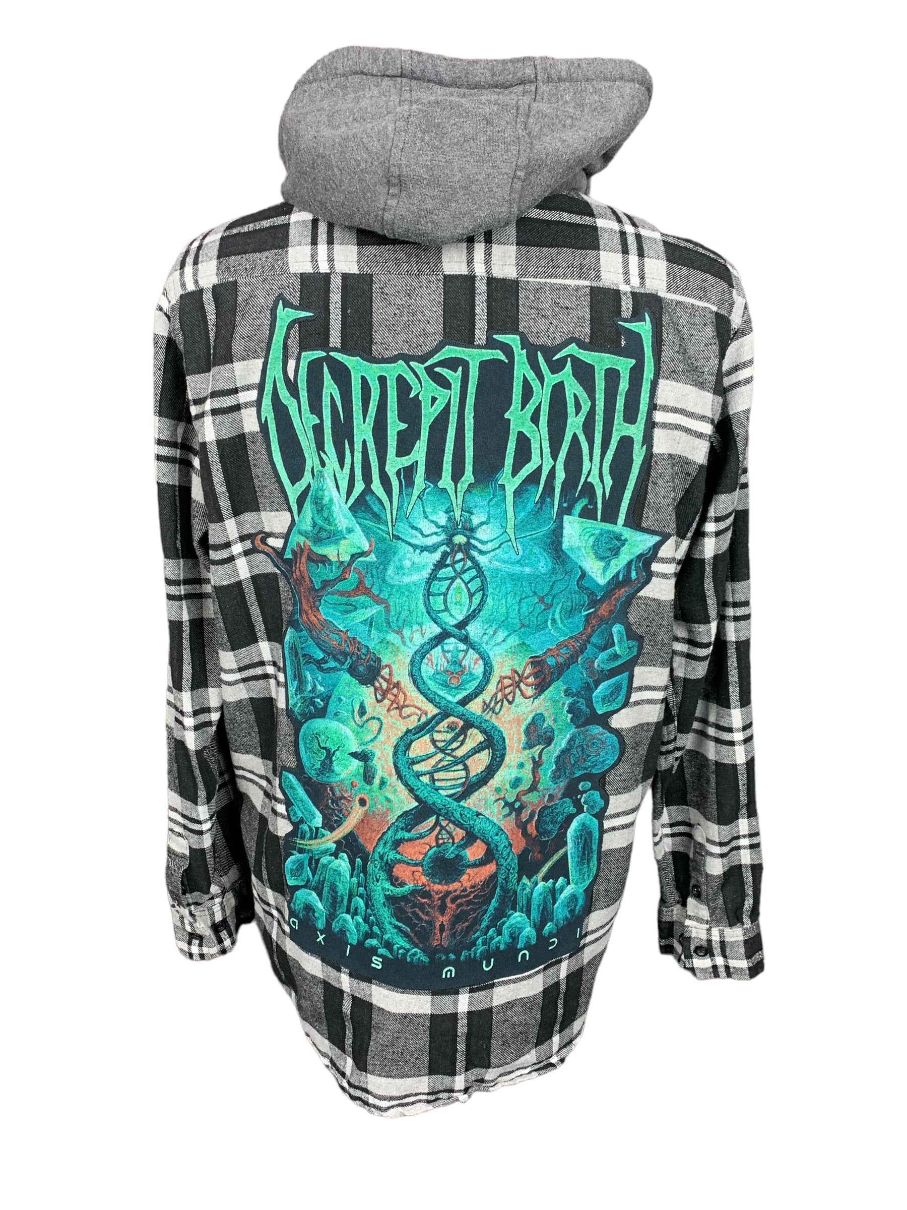Decrepit Birth Flannel Shirt Custom Rework XL