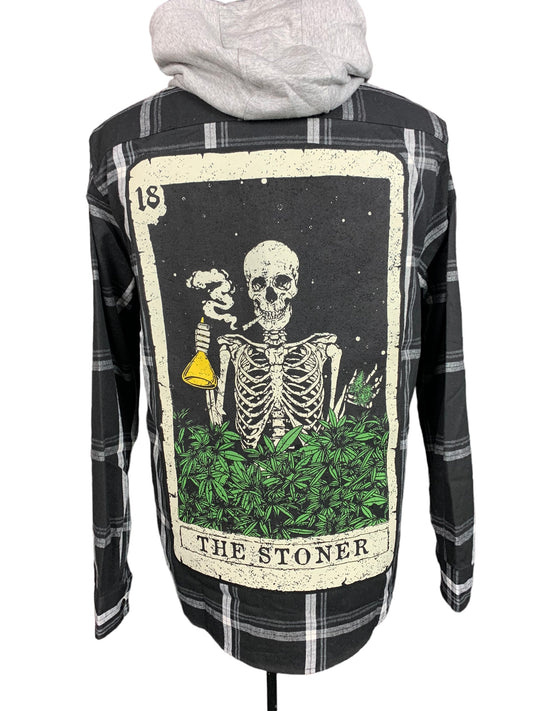 The Stoner Tarot Card Flannel Custom Rework XL