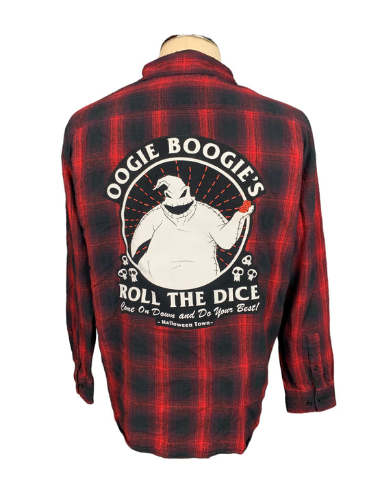 Oogie Boogie Flannel Shirt Custom Rework Xl