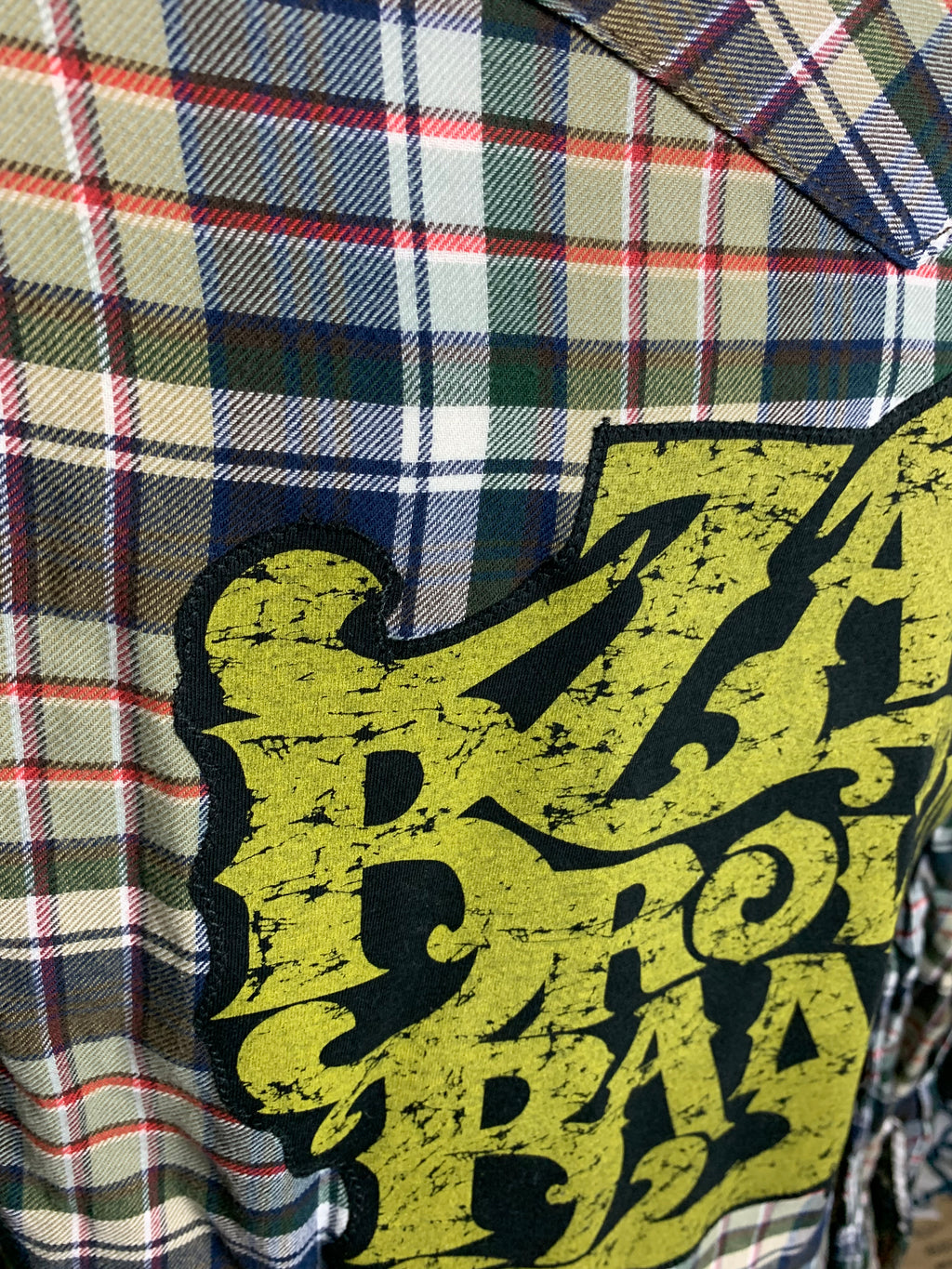 Zac Brown Band Western Style Shirt Custom Rework L