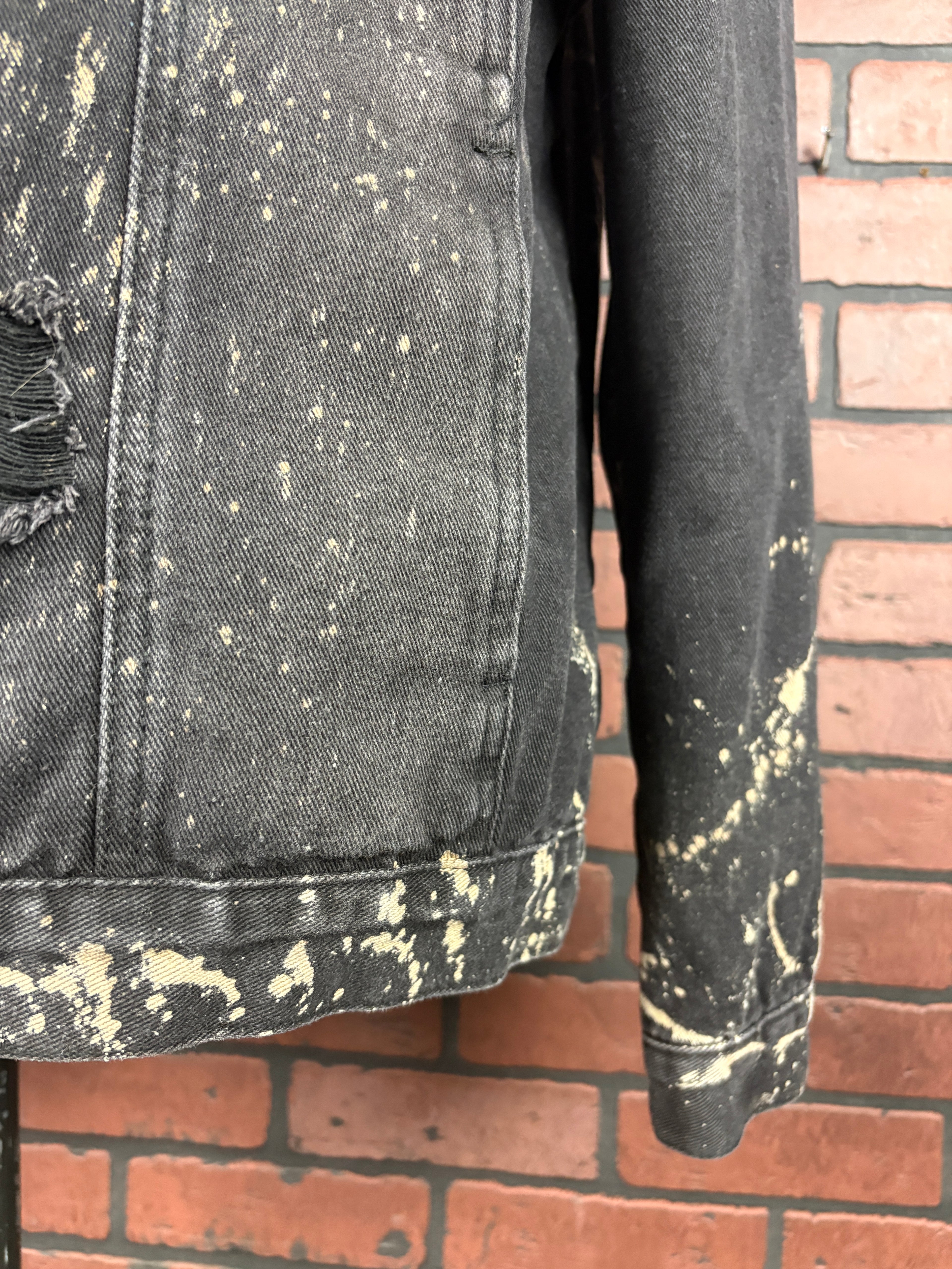 Ice Nine Kills Reworked Jean Jacket - Bleach Splatter edition size Large