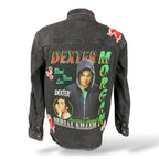 Dexter Blood Spatter Denim Jacket Custom Rework Size Large