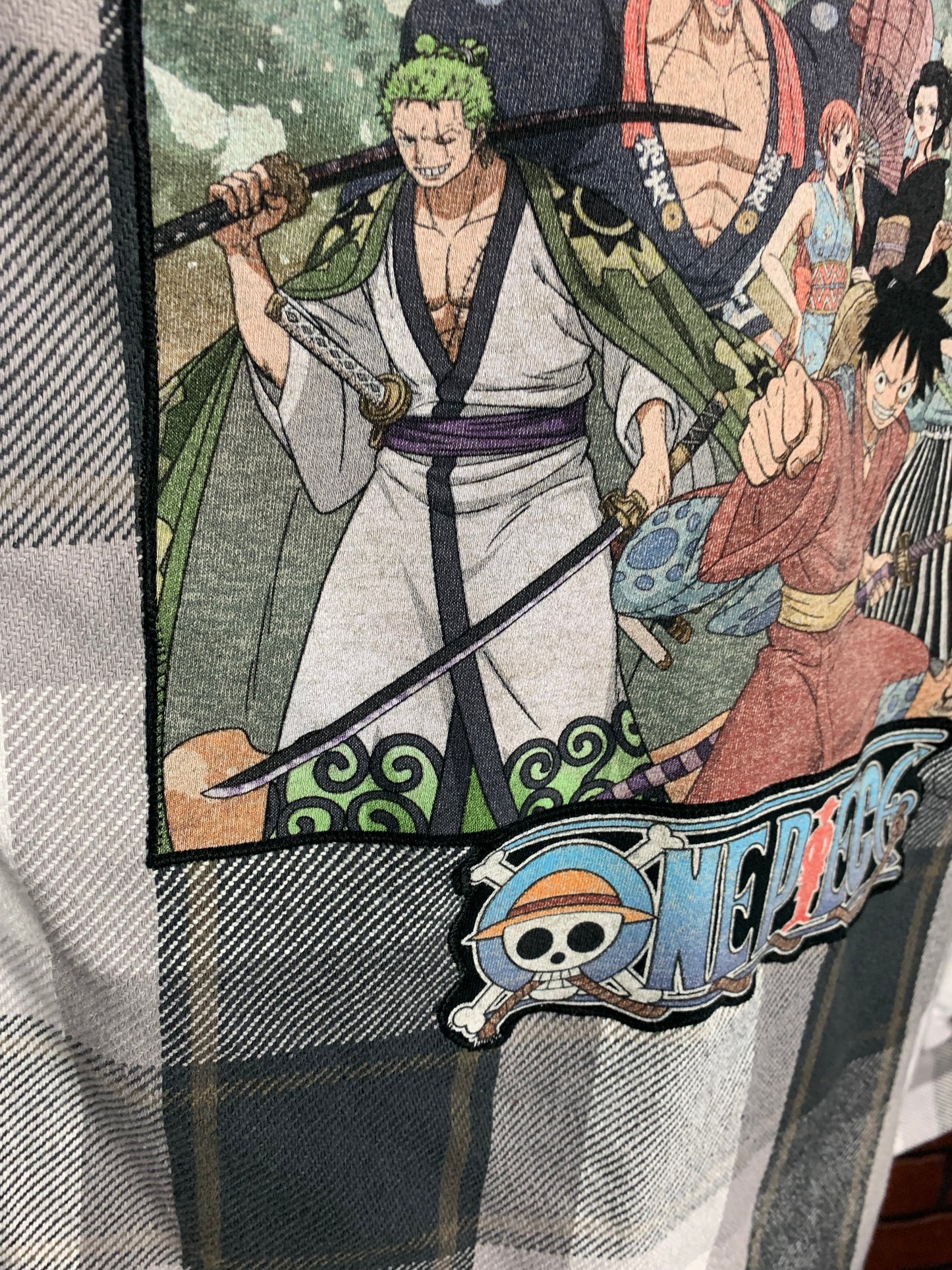 One Piece Flannel Shirt Custom Rework Medium