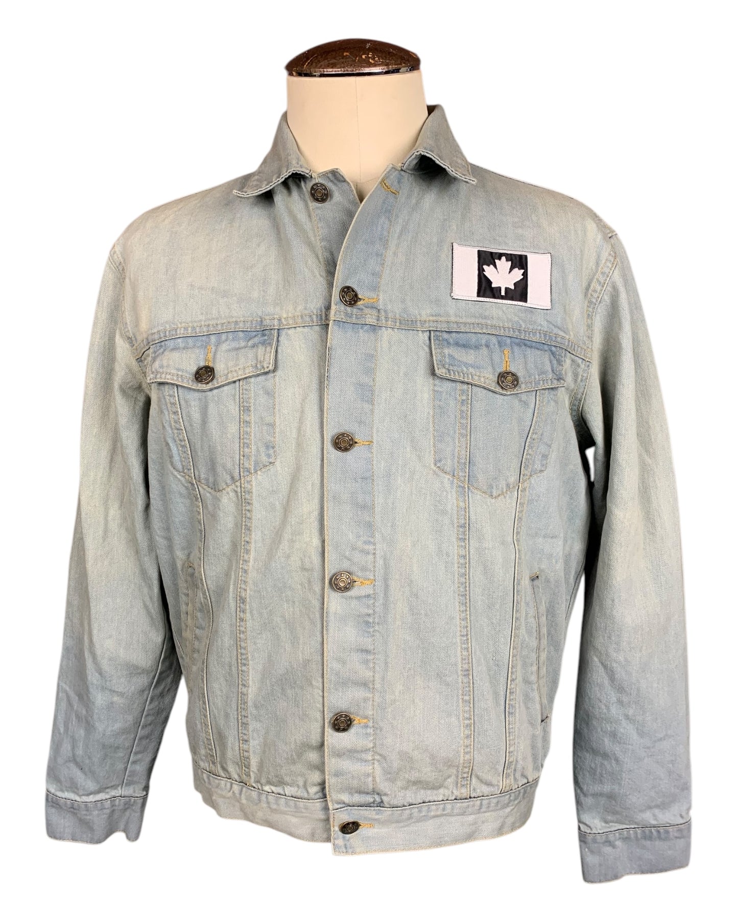 The Tragically Hip Denim Jean Jacket Custom Rework Size Medium