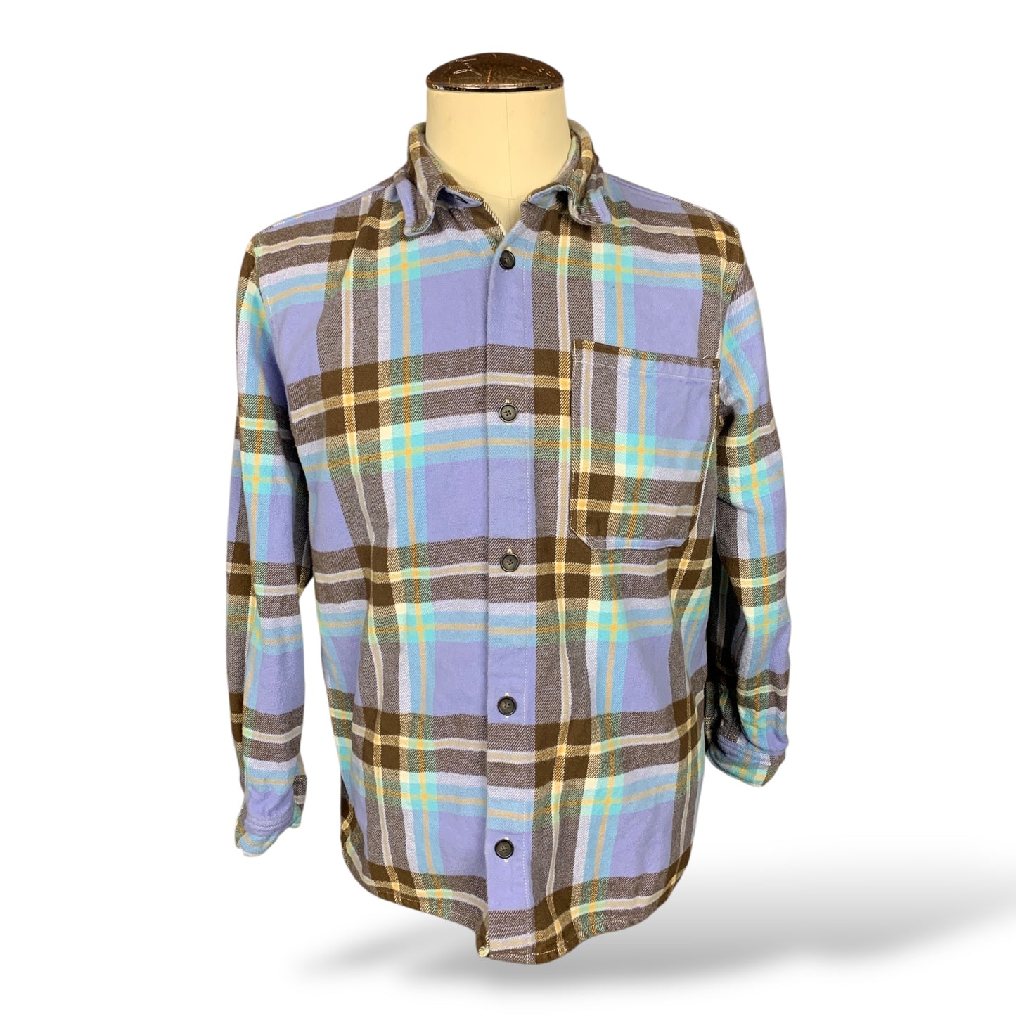 One Piece Flannel Shirt Custom Rework Large