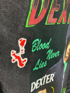Dexter Blood Spatter Denim Jacket Custom Rework Size Large