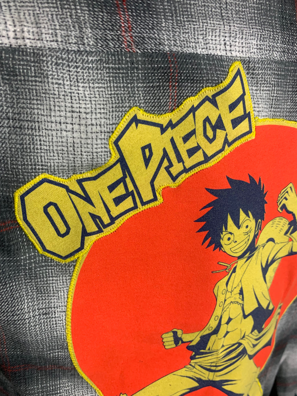 One Piece Flannel Shirt Custom Rework XL