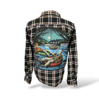 Freddy x Jason Lake Life Flannel Shirt Custom Rework Size Large