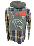 Nightmare on Elm Street Flannel Shirt Custom Rework M