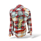 System of a Down Distressed x Bleached Flannel Shirt Custom Rework XL