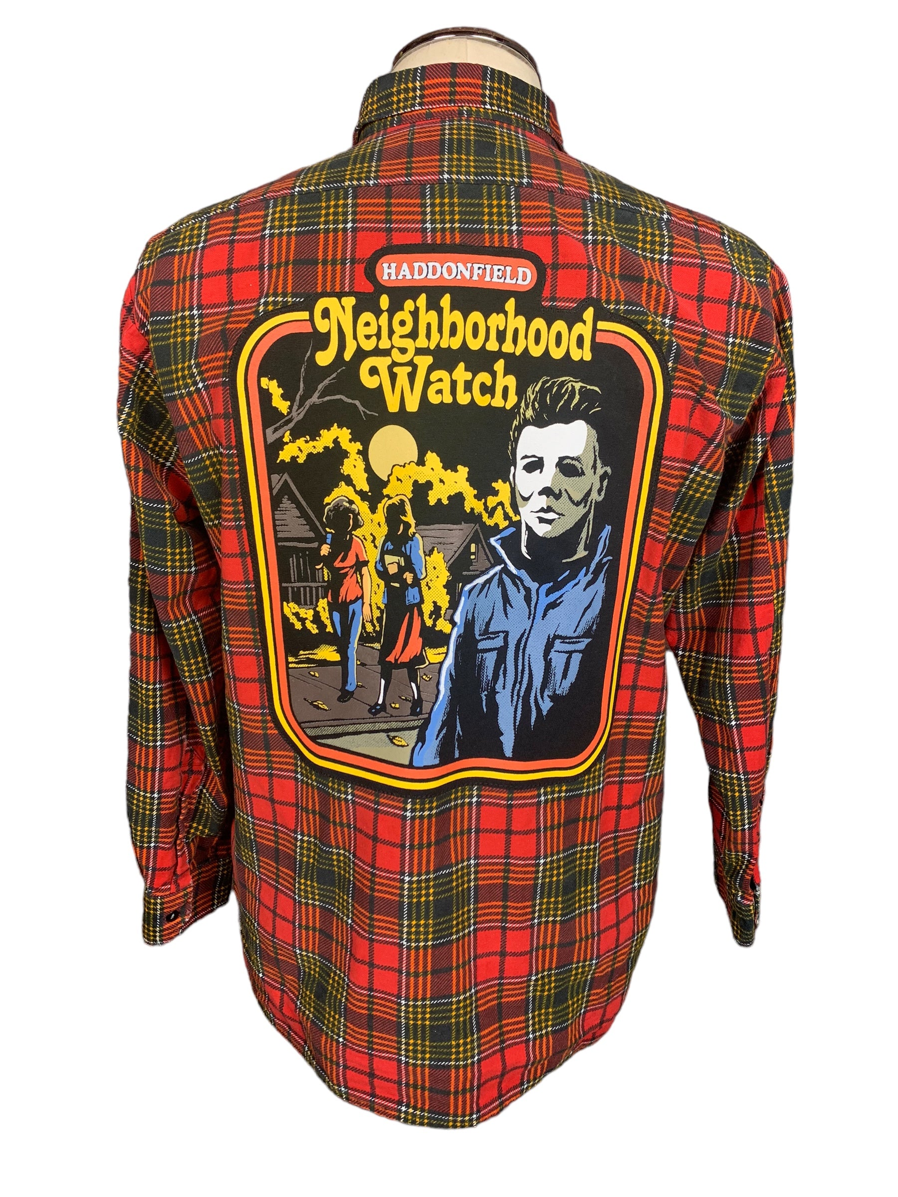 Michael Myers Neighborhood Watch Flannel Custom Rework S
