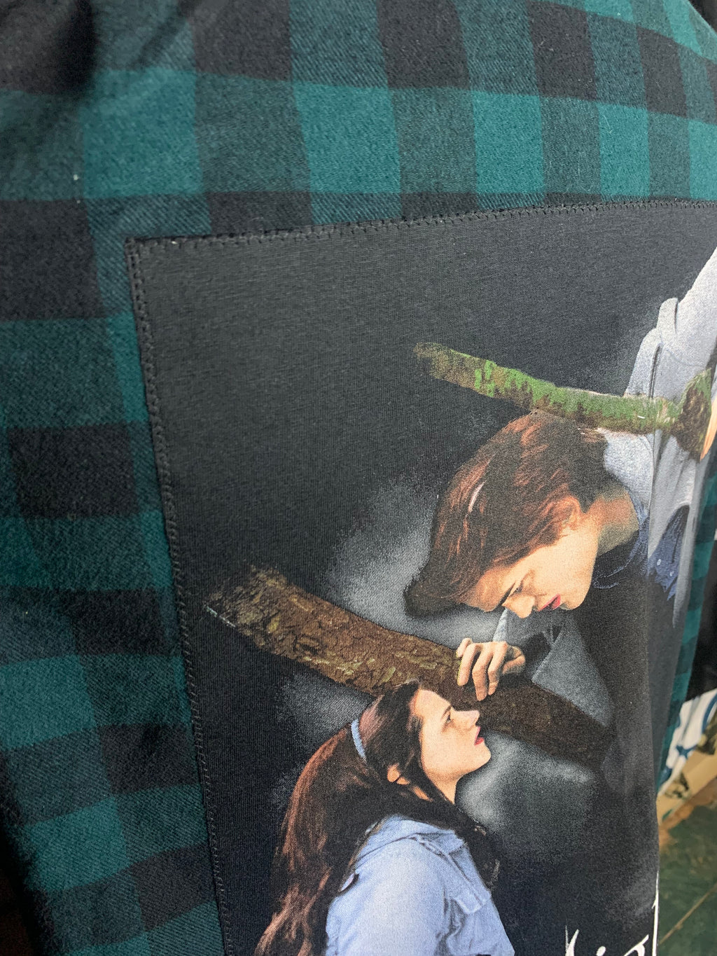 Twilight Flannel Shirt Custom Rework M