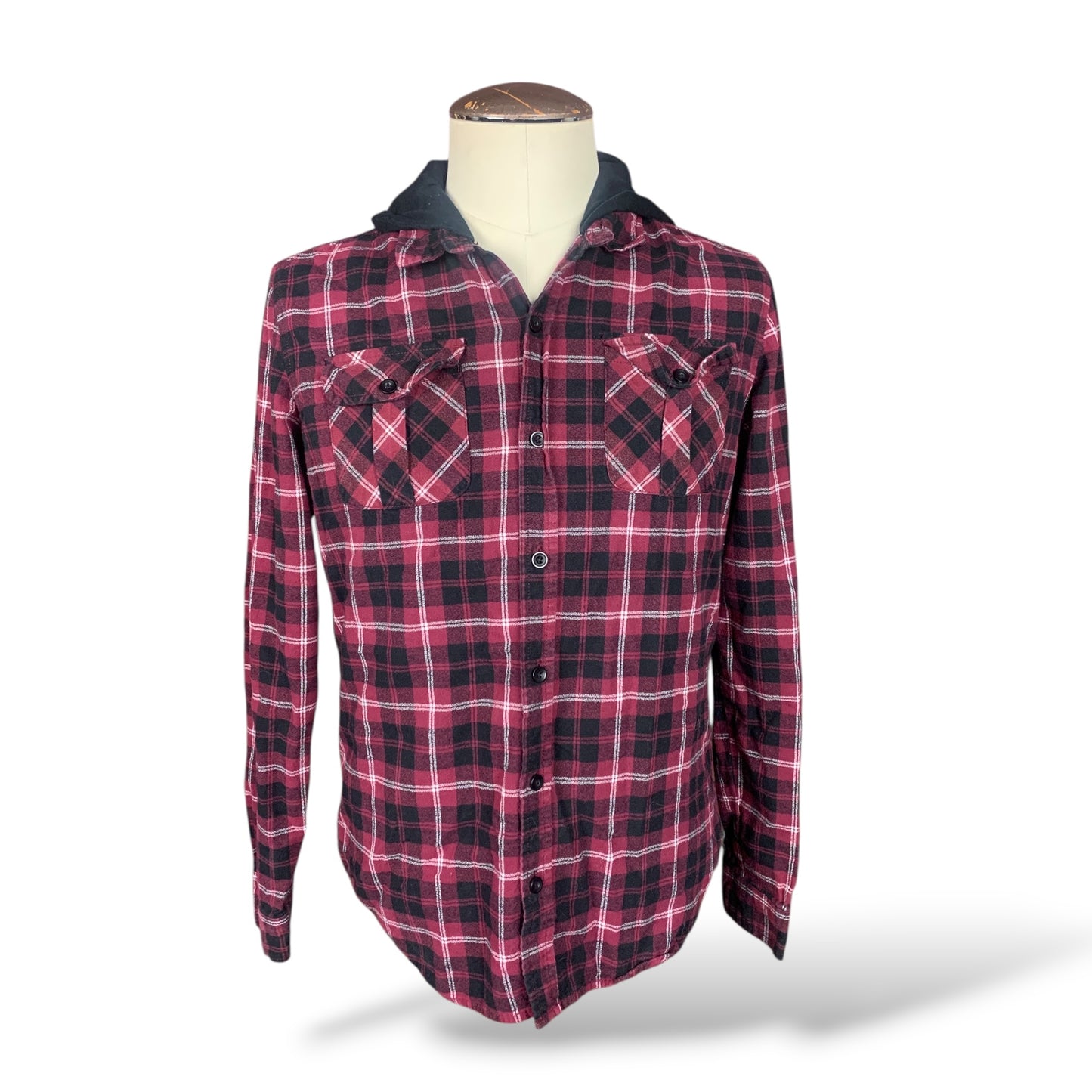 Goosebumps Hooded Flannel Shirt Custom Rework Size Medium