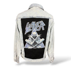 Slayer Eagle Pyramid Reworked Denim Jacket — Large
