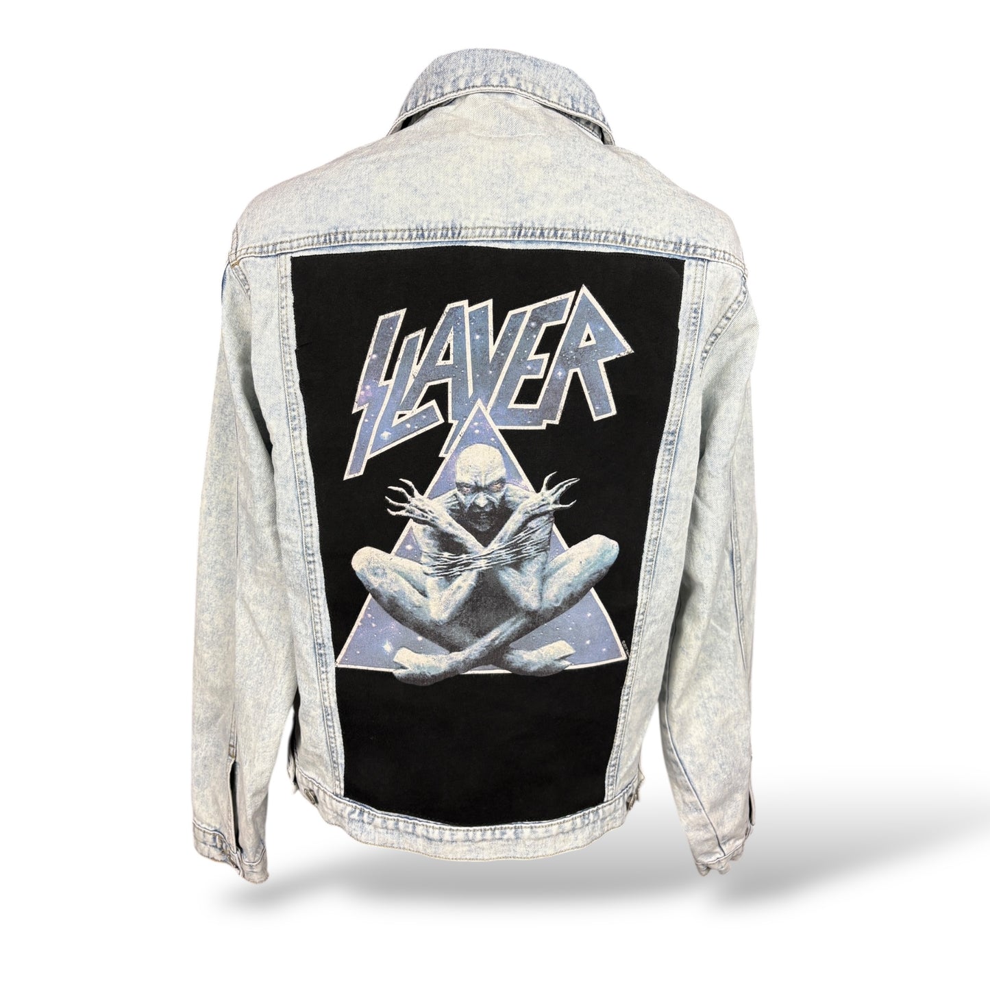 Slayer Denim Jean Jacket Custom Rework Large