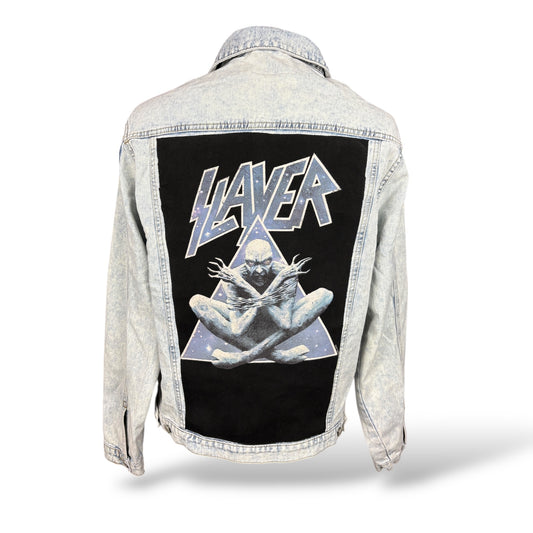 Slayer Denim Jean Jacket Custom Rework Large