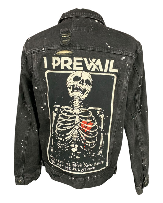 I Prevail Denim Jean Jacket Custom Rework Size Large