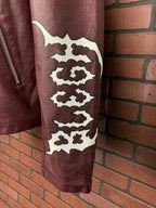 Lorna Shore Faux Leather Jacket Custom Rework L