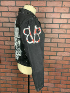Black Veil Brides Studded Denim Jacket Custom Rework Ladies XL