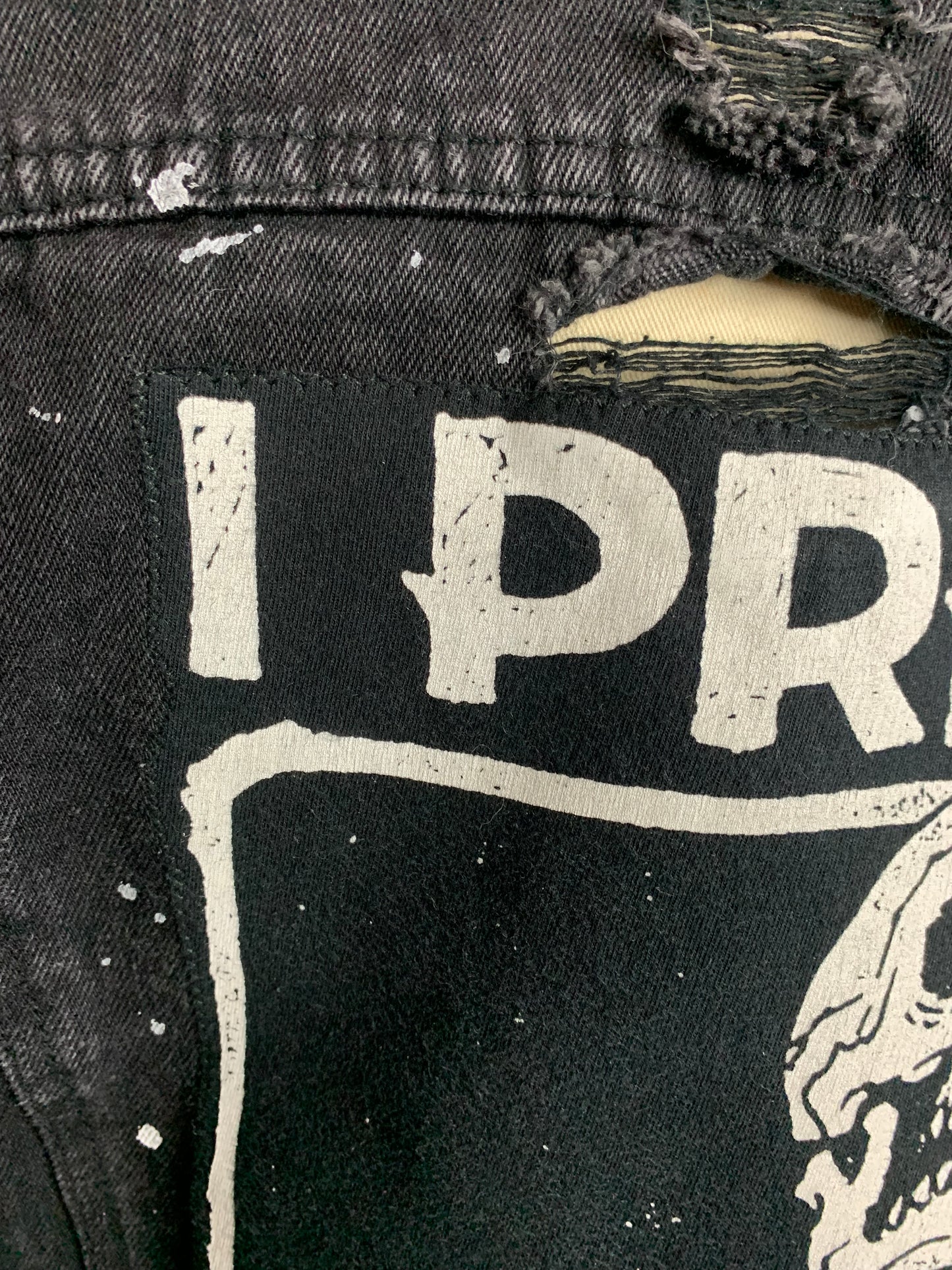 I Prevail Denim Jean Jacket Custom Rework Size Large