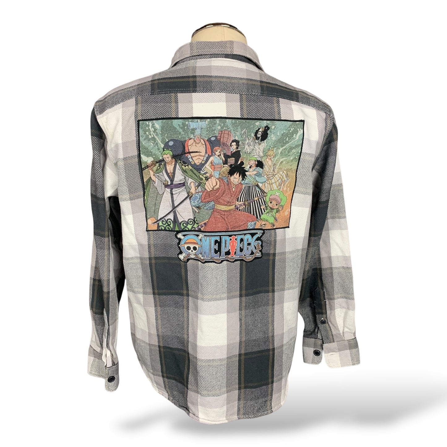 One Piece Flannel Shirt Custom Rework Medium