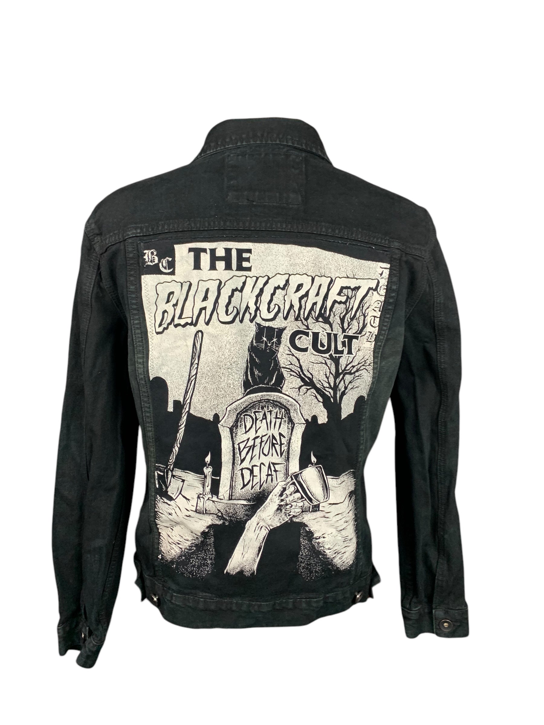 Black Craft Cult Denim Jacket Custom Rework XL