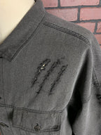 A Nightmare On Elm Street Denim Jean Jacket Custom Rework XL