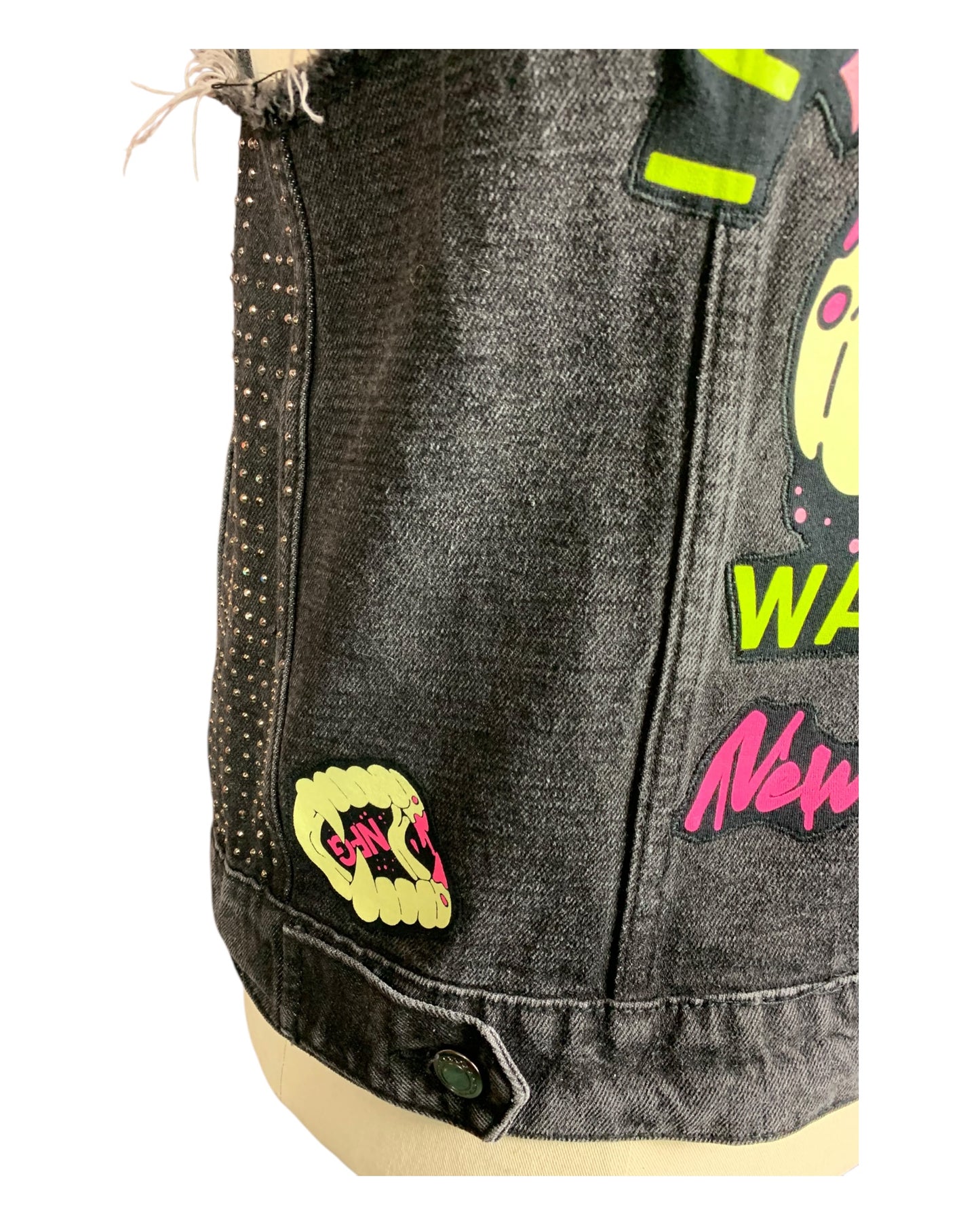 New Found Glory Denim Vest Custom Rework Ladies Medium