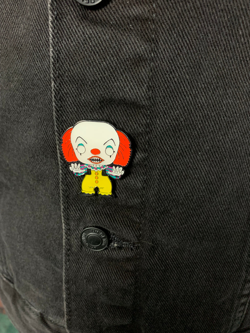 Pennywise the Clown “IT” Denim Vest Custom Rework L