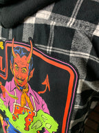 Devouring Your Soul Hooded Flannel Custom Rework L