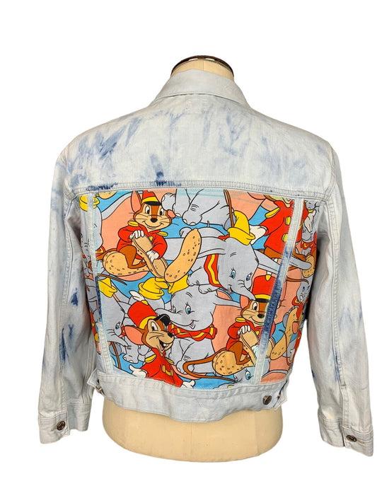 Dumbo Jean Jacket Custom Rework Ladies Large
