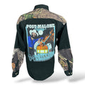 Post Malone Button Down Camo Shirt Custom Rework Size XL