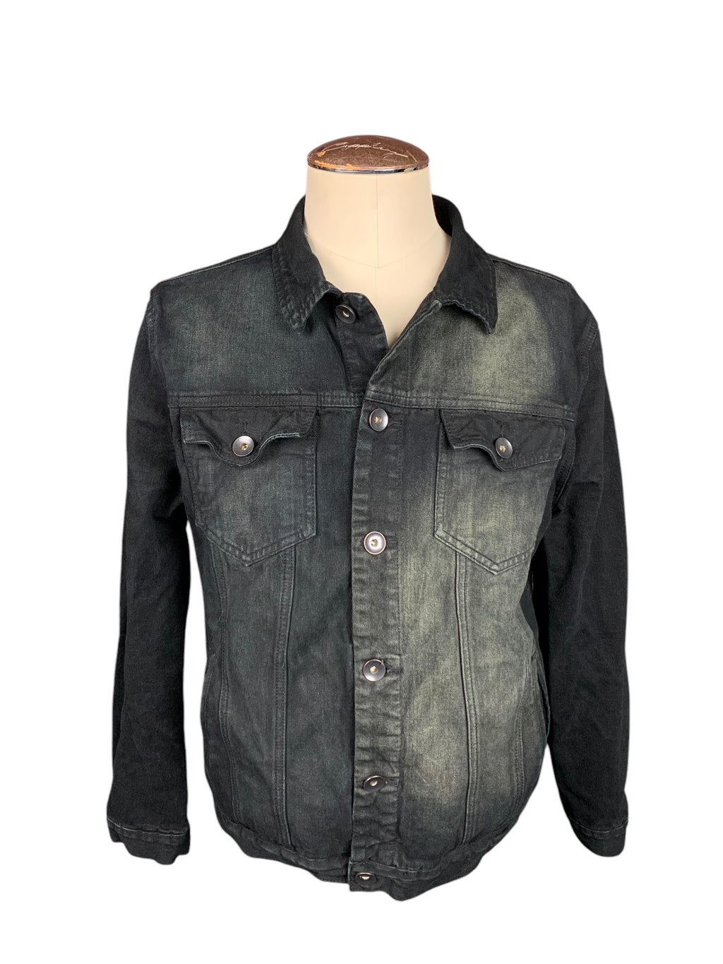 Black Craft Cult Denim Jacket Custom Rework XL