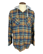 Amon Amarth Hooded Flannel Shirt Custom Rework XL