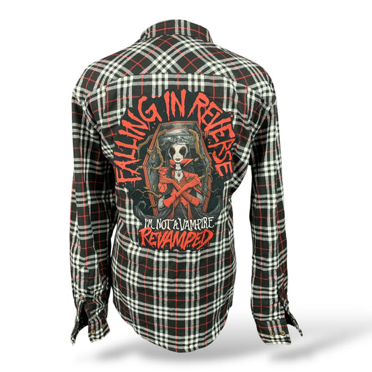 Falling in Reverse Flannel Shirt Custom Rework XL