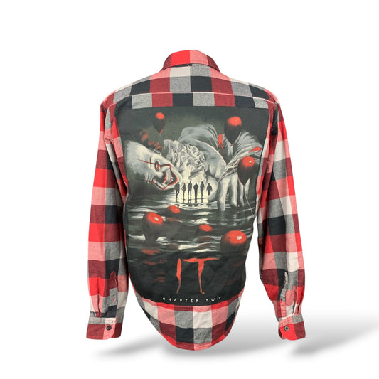 IT Chapter Two Flannel Shirt Custom Rework Size XL