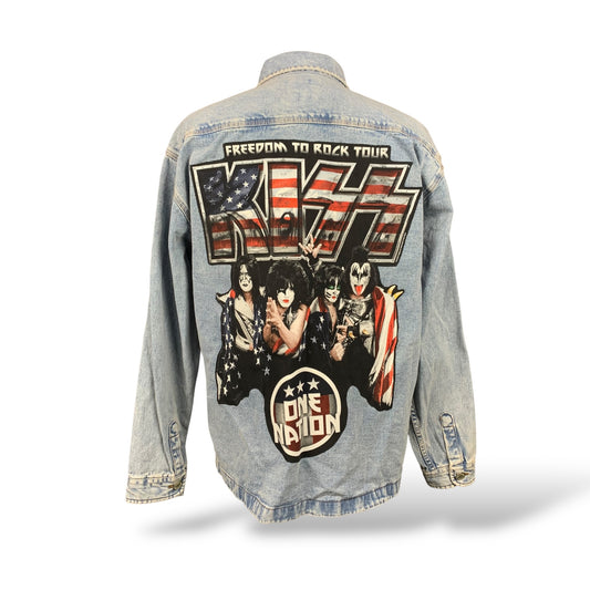 Kiss Denim Shacket Custom Rework XL