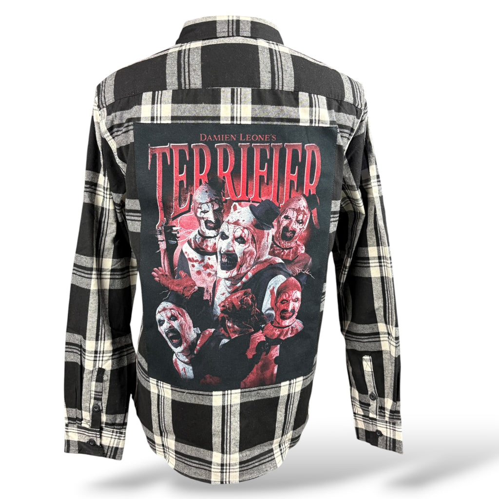 Terrifier Reworked Flannel Shirt size Large