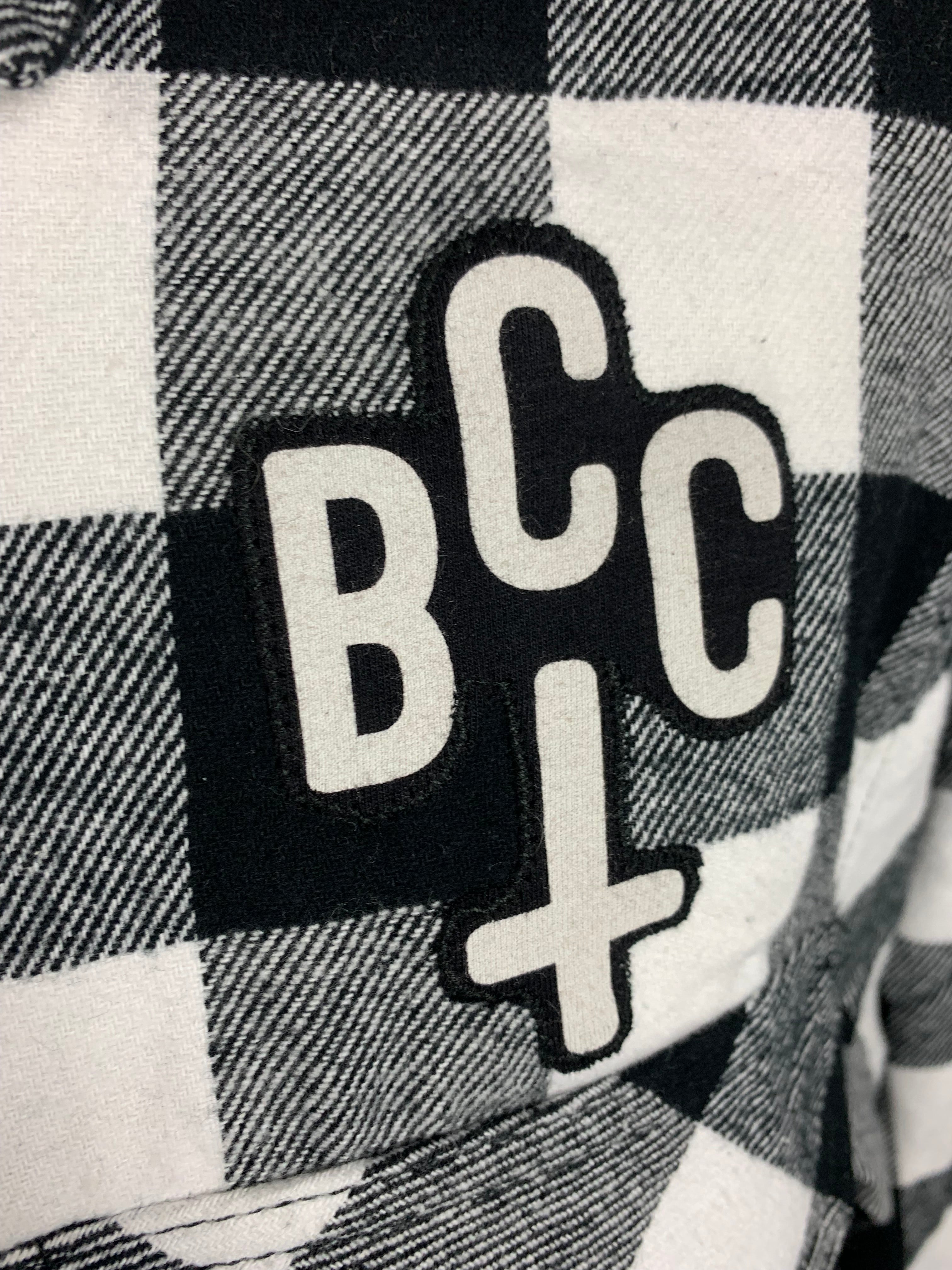 Black Craft Cult Flannel Shirt Custom Rework Size XL