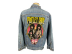 Motley Crue Jean Jacket Custom Rework XL