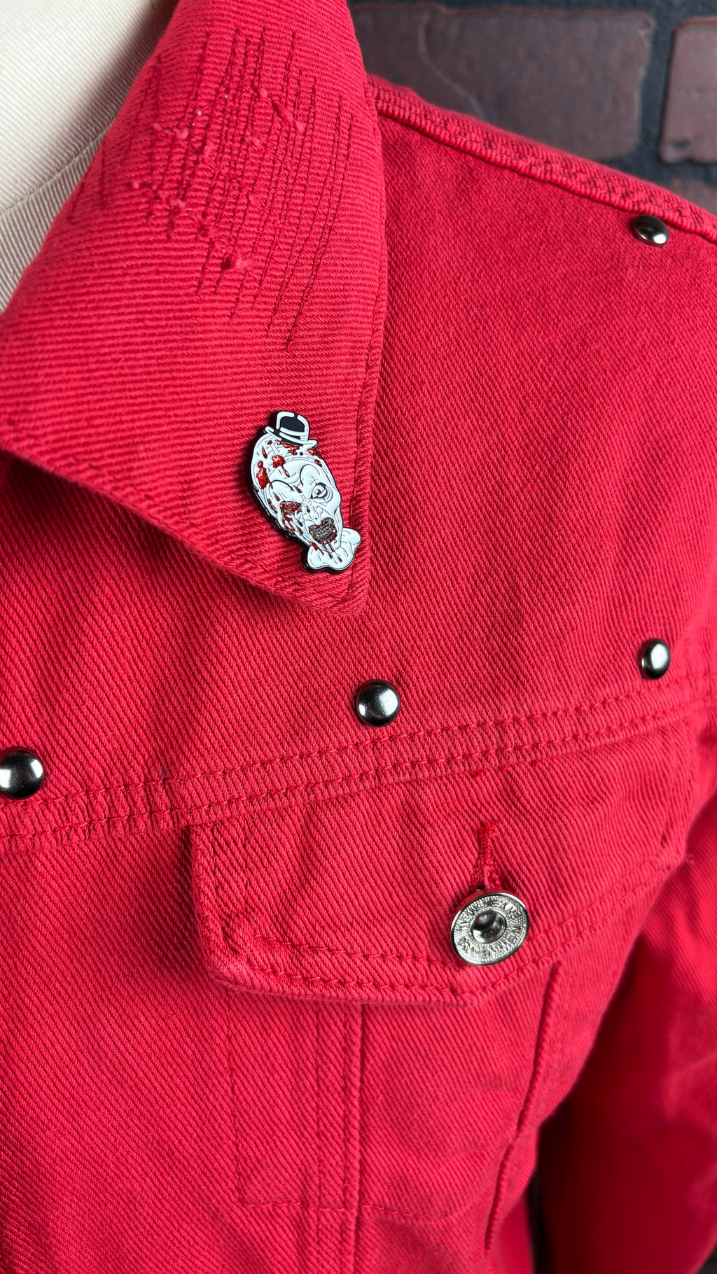 Terrifier Reworked Denim Jacket Size XL